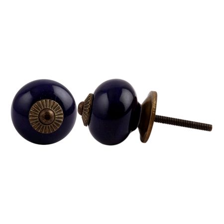 Navy Blue Antique Fitting Ceramic Knob
